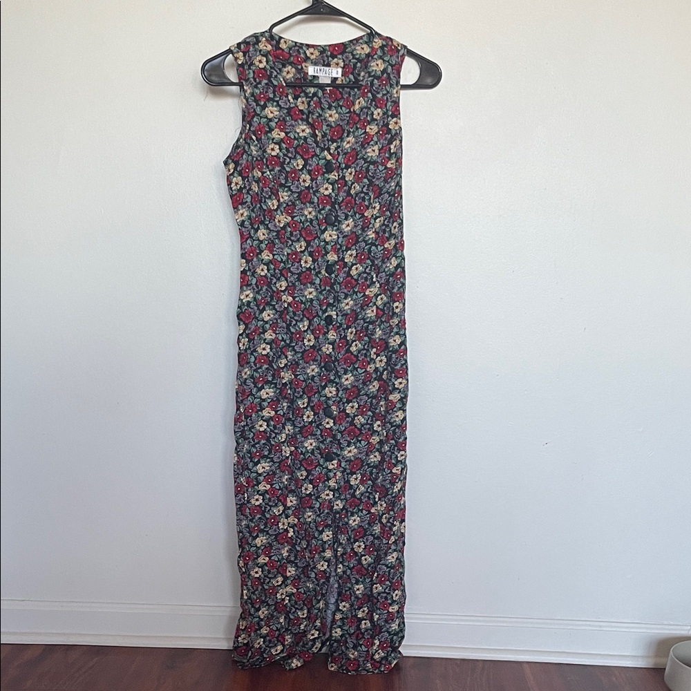 Rampage Floral Maxi Dress - Red and Green
